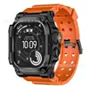 Correa para Apple Watch Adecuada para Iwatch11 Frogman Correa Integrada de Metal y Silicona 49mm Correa de Moda
