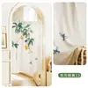 Cortinas de renda transparentes estilo francês, cortinas de porta, cortinas divisórias para quarto e uso doméstico, proporcionando bloqueio de luz sem serem transparentes, não requerem perfuração, cortinas de meia altura