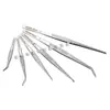 Pinzas de Acero Inoxidable 304 con Dientes, Antideslizantes, para Alimentar Reptiles, Jardinería DIY con Suculentas en Maceta, Engrosadas y Antideslizantes