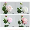 Arreglo de Flores Artificiales de Peonía Realistas de Gama Alta para Decoración de Sala de Estar y Mesa de Comedor, Ramo de Flores Falsas de Alta Calidad