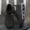 Sapatos casuais esportivos masculinos de verão, leves, para pés largos, com malha respirável, alargados, de tricô fly-knit, sapatos tipo meia com sola grossa, sapatos para caminhada