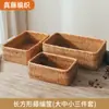 Cesta de Armazenamento de Rattan, Cesta de Frutas, Cesta Doméstica para Pães no Vapor, Cesta de Bambu para Pão, Cesta para Pães no Vapor, Cesta para Lanches e Piquenique, Cesta Trançada à Mão