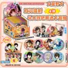 Caja ciega de estrella de anime al por mayor hojalata arena movediza arena movediza quickie colgante de lino boleto acrílico papel de color bombeo ciego