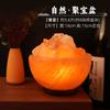 Lámpara de sal del Himalaya cornucopia lámpara de mesa mineral sala de estar lámpara de la fortuna lámpara de dormitorio lámpara de ambiente de noche luz de noche