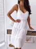 Site independente Amazon AliExpress novo vestido de praia sexy de renda com alça emendada de verão europeu e americano para mulheres