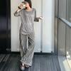Pantalones de Pijama S Algodón Seda Mujer Verano talla extra Holgados Pantalones Pijama para Mujer Puro Algodón de Ramio Delgado Pierna Ancha Largos Individuales