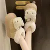 Zapatos de Algodón Planos Antideslizantes de Moda y Versátiles para Mujer 2025 Otoño e Invierno Nuevos Zapatos de Algodón con Forro de Felpa de Dibujos Animados Lindo Gatito para Mujer