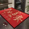 Felpudo de Entrada a Prueba de Polvo Sin Lavar Felpudo para Pies Celebración de Año Nuevo Regalo de Mudanza Resistente a la Suciedad Antideslizante Felpudo de Bobina Roja