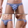 Japonês e coreano moda masculina sexy underwear calças calças cintura baixa listra u bushen tanga