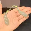 Colar Cadeado Ruyi Nuvem Auspiciosa de Jade Aventurina, Pingente "Sem Preocupações", Estilo Popular, Ornamento Mais Vendido, Cor de Jade Hetian, Novo Estilo Chinês, Direto do Fabricante