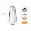 Bico de confeitar grande de aço inoxidável para uso transfronteiriço, bico de biscoito sem costura, ferramenta de panificação para decoração de creme de bolo