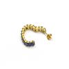 Pendientes de moda de nicho europeo y americano con forma de corazón de diamantes, temperamento femenino, pendientes sencillos de acero de titanio y oro de 18 quilates, venta al por mayor