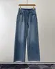 Calça jeans feminina BORBOTIE 2026 coleção outono/inverno nova estilo BC old money cintura alta levemente elástica solta perna larga jeans