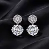 Pendientes de Aleación de Cobre Galvanizados en Blanco Xuping Jewelry Transfronterizos Pendientes de Diseño Versátil de Lujo Ligero para Mujer Venta al por Mayor