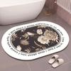 Tapete de chão macio absorvente para banheiro de lama de diatomáceas secagem rápida tapete antiderrapante para porta de banheiro tapete para porta de vaso sanitário tapete de banheiro