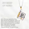 Collar de Acero de Titanio, Popular en Europa y América, Collar con Forma de Libro de Carta de Amor Grabada, Collar con Forma de Sobre de Carta de Amor Abrible, Cadena para Clavícula