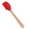Espátula Pequeña de Silicona con Mango de Madera Utensilio Doméstico para Mantequilla Espátula Dividida para Mantequilla Herramienta para Hornear de Navidad