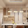 Lámpara Colgante de Tres Cabezales para Restaurante Diseñador Italiano Personalidad Creativa Moderno Minimalista Vidrio Mesa de Comedor Bar Luz de Techo