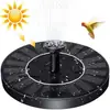 Fuente Solar Simple Negra para Exteriores, Rocalla Flotante para Piscinas en Zonas Escénicas y Parques con Luces LED para Fuente