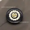 Atacado Estilo Chanel Resina Metal Duplo Botão Feminino Tweed Casaco Longo Cashmere Casaco Botão Redondo