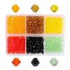 Accesorios para joyería DIY, materiales para ensartar hechos a mano, cuentas acrílicas, cuentas de colores de 4 mm con punta, caja de set de cuentas sueltas para ensartar