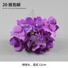 Salón de Bodas Floral Morado Flores de Seda para Boda Hortensias Rosas Hojas de Bambú Hojas de Hierro Hojas de Arce Flores Artificiales