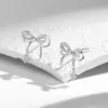 Nuevos Pendientes de Mariposa de Diamante Dream para Mujer, Pendientes Frescos Dulces de Nicho, Pendientes Elegantes de Mariposa con Nudo Inteligente de Estilo Mori, Pendientes de Zirconia