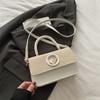 Bolso de Mujer Francés Transfronterizo con Solapa 2025 Nuevo Sentido de Alta Gama Bolso de Hombro Cruzado Bolso de Mano Embolsado Bolso Cuadrado Pequeño Moda