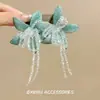 Canto del Viento de Principios de Verano~Aretes Exagerados de Flor con Perlas Azules para Mujer, Aretes Estilo Vacaciones en la Isla, Accesorios para Orejas de Diseño Nicho