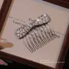 Peine de Princesa con Lazo de Pedrería, Pinza Lateral para Flequillo, Pasador para la Parte Trasera de la Cabeza, Accesorio para el Cabello para Mujeres