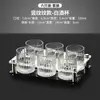 Conjunto para Casa de Copos de Aguardente Estilo Japonês de Luxo Leve 0,1kg, Copos de Destilados Transparentes Espessados Criativos de Alto Valor para Atacado Comercial