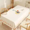 Mantel Estilo Ins con Sensación de Piel, No Lavable, Impermeable, Resistente al Aceite, Resistente al Calor, Mantel para Mesa de Comedor y Mesa de Café, Nuevo Mantel Rectangular 2025