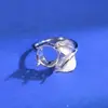 Anillo de Plata de Ley S925 Posición Vacía para Piedra Redonda de 10 mm Acabado Cepillado Joyería Hecha a Mano Anillo para Mujer Accesorios de Incrustación DIY