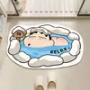 Tapete de chão absorvente para banheiro Crayon Shin-chan, tapete de pé antiderrapante de secagem rápida, tapete de banho de terra de diatomáceas