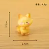 Paisagem em Miniatura Raposa Amarela Fofa Figura Decorativa DIY Acessório Decoração de Mesa Carro Casa Pequeno Ornamento