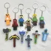 Llavero Colgante Espada de Minecraft de Dibujos Animados Creativo Yo Soy Mundo Tótem de Muerto Viviente Muñeco Colgante Figura Venta al por Mayor