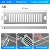 Tapa de Drenaje de Piso Rectangular de Acero Inoxidable Cubierta de Tira para Baño Piscina Malla de Filtro para Balcón Pieza de Tapa de Drenaje de Piso