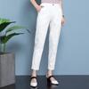 Oferta Especial Jeans 2026 Outono Novo Estilo Feminino Versão Coreana Casual Emagrecedor Elástico Cintura Alta Cropped Calça 9313B