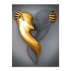 Figura de Metal Criativa Escultura Abraçando Moldura Pendurar Poster Pintura Decoração de Parede de Fundo de Sofá Moderno Núcleo de Pintura em Tela