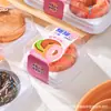 Caixa de embalagem para donuts duas peças de rolo de bolo de pista única embalagem transparente para assar confeitaria