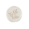 Sello de cera para bodas con adhesivo 3M, decoración de monedas de cera para sobres e invitaciones, pegatina de sello de cera con hoja de camelia dorada.