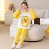 Pijama para Niñas Bebés Niños Otoño Manga Larga Dibujos Animados Cuero Kabbalah Niñas Nuevo Algodón Peinado Ropa de Casa