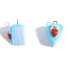 Accesorios para Joyería DIY Pastel de Capas de Fresa Crema Imitación Colgante de Resina Collar Pulsera Encanto Venta Caliente Transfronteriza