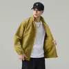 Otoño 2026 Nuevo Chaqueta de Trabajo Negra para Hombre Abrigo Holgado con Cremallera Tendencia Fresco Casual Resistente al Viento