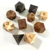 Dados Poliedros de Madera de Alta Calidad Más Vendidos Transfronterizos de Amazon para Interacción Padres-Hijos, Dados Tetraédricos y Octaédricos