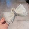 High-end Double-sided Bow Grab Clip Feminino Princesa em Grande Grampo de Cabelo Parte de Trás da Cabeça Shark Clip Cocar Agarrar Cabelo