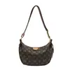 Bolsa Modelo Novo 2026 com Padrão Monograma, Luxo Leve, Bolsa de Ombro Dumpling de Grande Capacidade, Bolsa Transversal Estilo Retro Moda Lua Crescente para Mulheres