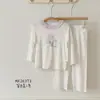 Pijama Infantil Coelho de Pão 2026 Primavera/Verão Versão Coreana Desenho Animado para Meninas Lyocell Tencel Roupa de Casa Conjunto de Ar Condicionado
