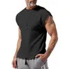 Amazon Transfronterizo Camiseta Nueva de Verano para Hombre sin Mangas Juvenil Casual Holgada Color Puro Chaleco Delgado Camiseta para Hombre