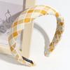 Dulce Temperamento Retro Todo-combinable Diadema de Esponja Cuadros Clásicos Estilo Femenino Banda para el Cabello Fresca Accesorios para el Cabello para Salir
